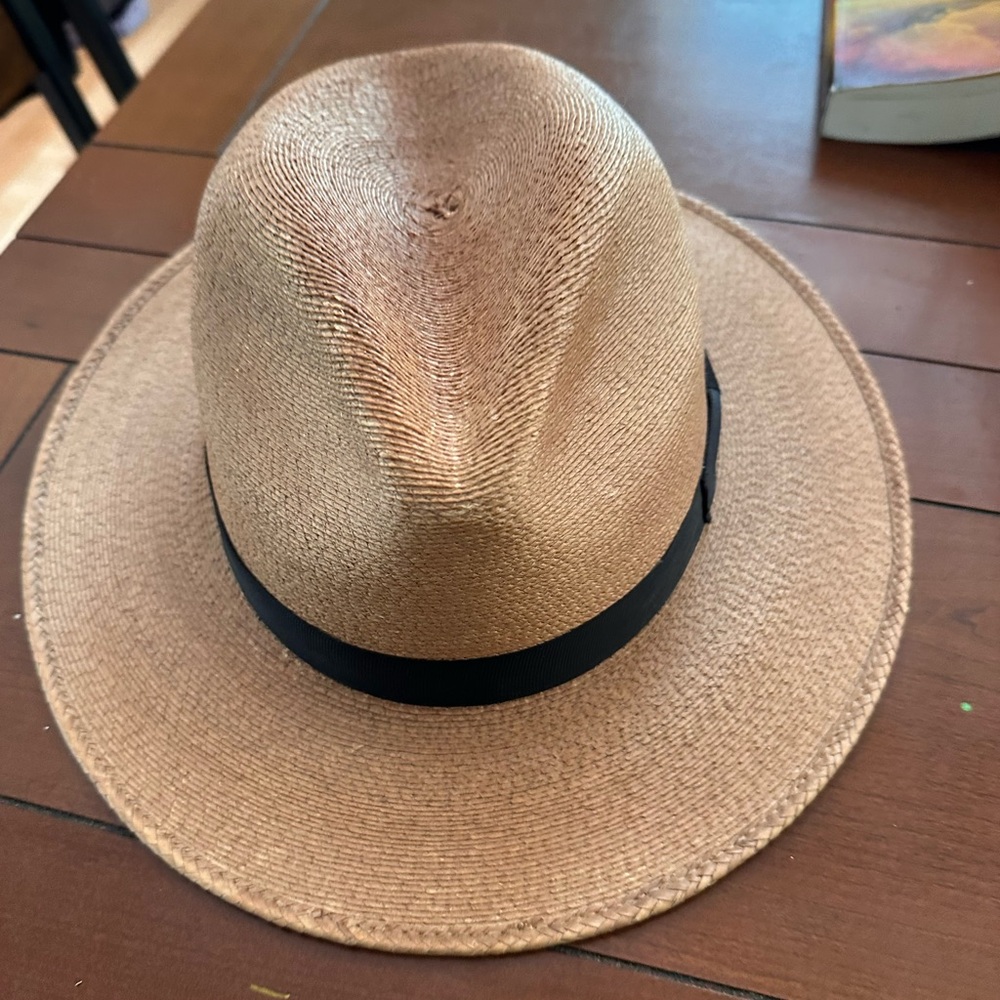 Stetson Tan and Black Fedora Hat Timeless Design